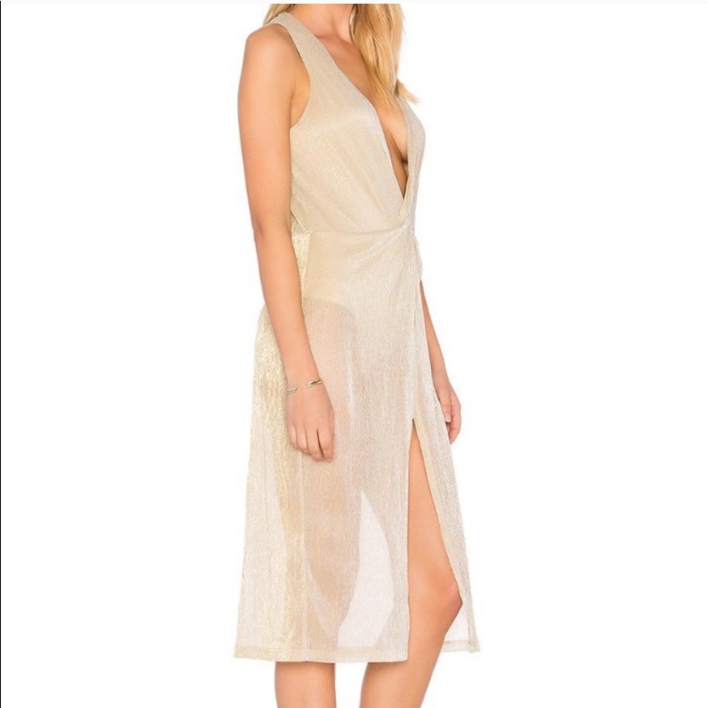 Majorelle Bronze Metallic Copacabana Dress Small